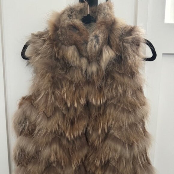 Theory Rabbit/Raccoon Fur Vest - Picture 1 of 9